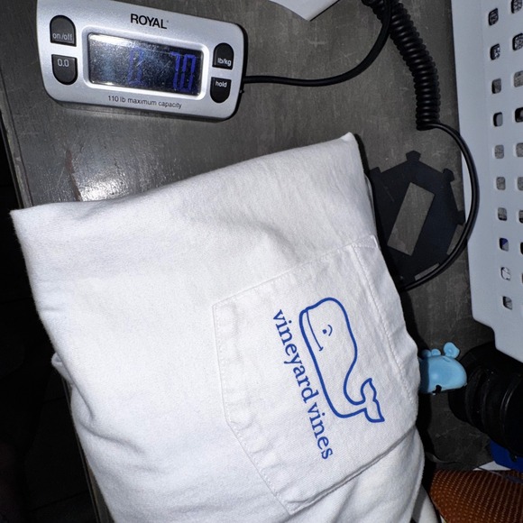 Vineyard Vines Men White Pocket TShirt Graphic Print American Flag Sailboat Sz M - Picture 6 of 7